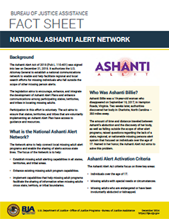 National Ashanti Alert Network Fact Sheet